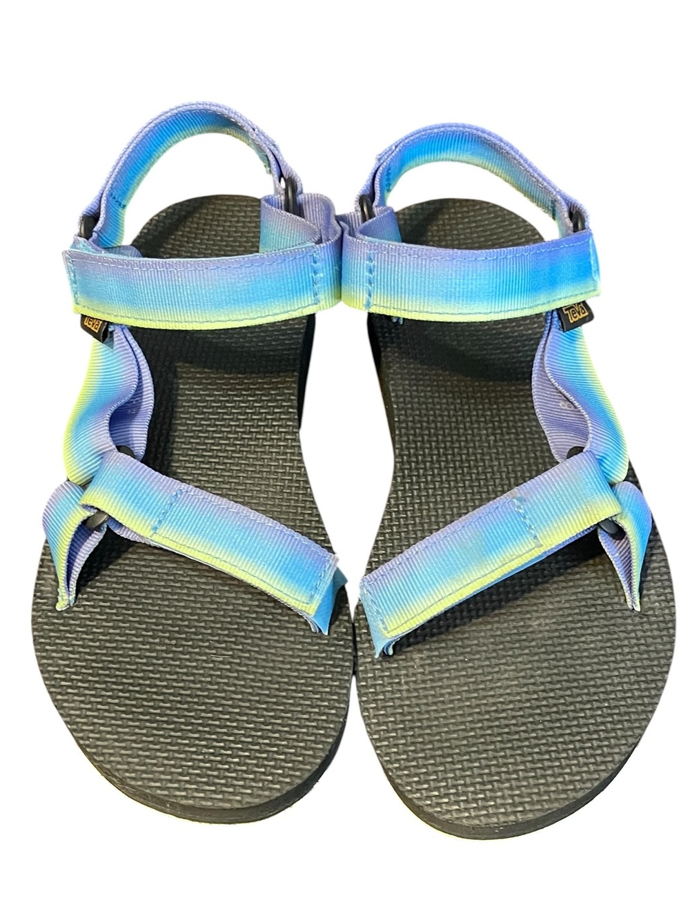 Teva Women's Original Universal Gradiate Sandal Shadow Lime Blue Size 8